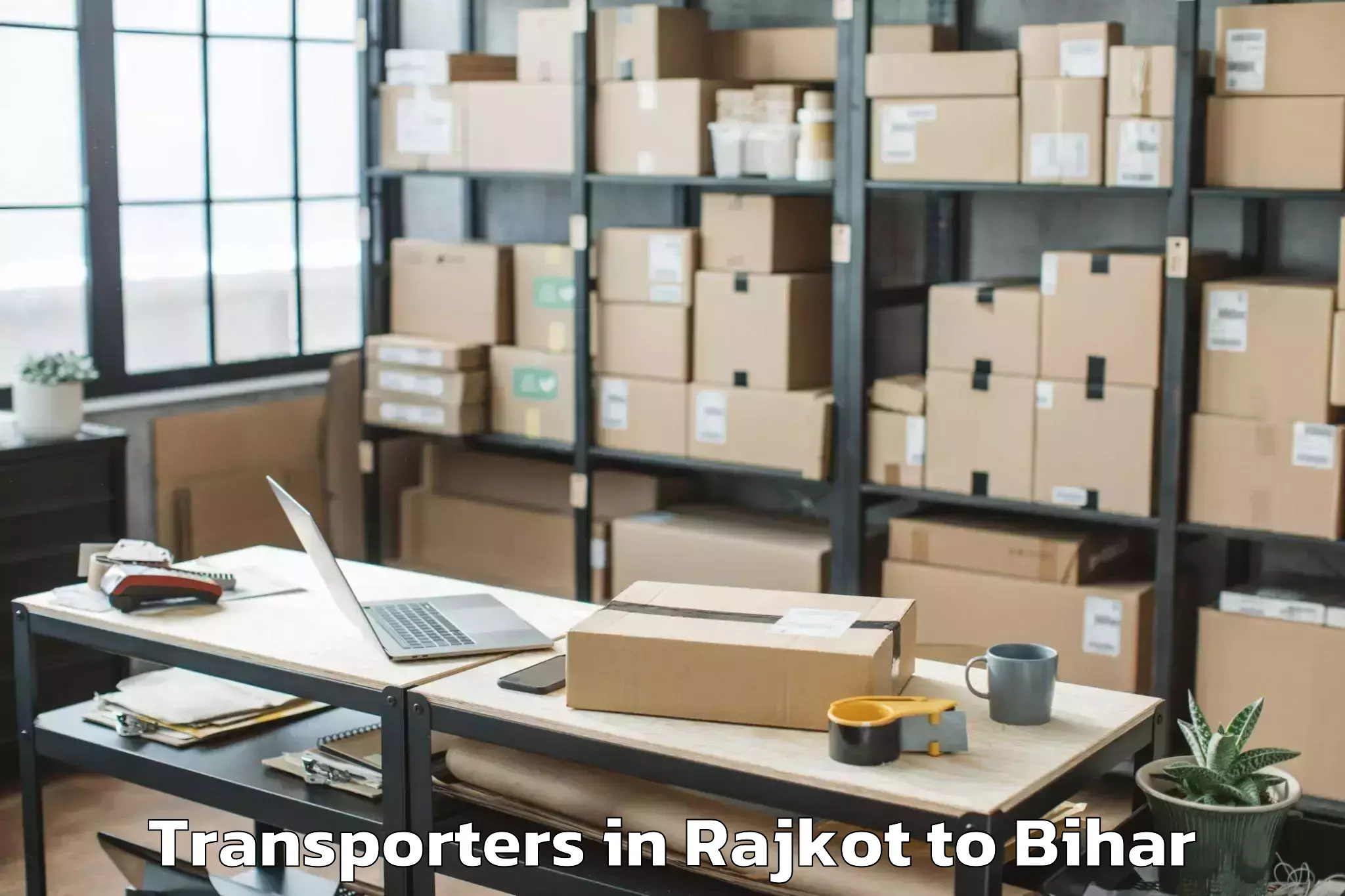 Top Rajkot to Sahdai Buzurg Transporters Available